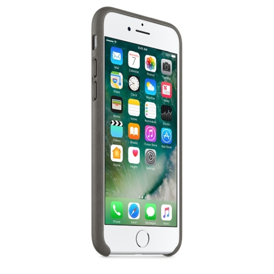 Чехол Apple Leather Case for iPhone 8/7 Storm Gray - цена, характеристики, отзывы, рассрочка, фото 2