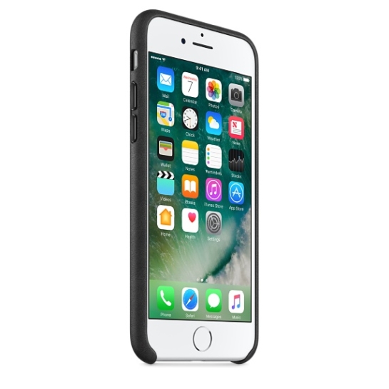 Чехол Apple Leather Case for iPhone 8/7 Black* - цена, характеристики, отзывы, рассрочка, фото 2