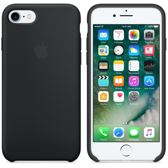 Чехол Apple Silicone Case for iPhone 8/7 Black* - цена, характеристики, отзывы, рассрочка, фото 3