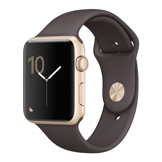 Смарт Часы Apple Watch Series 1 42mm Gold Aluminum Case with Cocoa Sport Band - цена, характеристики, отзывы, рассрочка, фото 1
