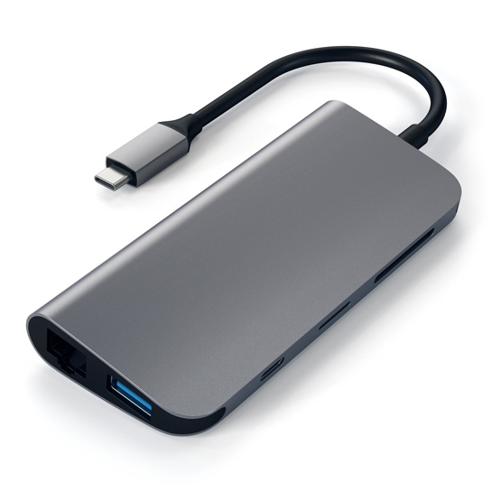 USB-хаб Satechi Aluminum Type-C Multimedia Adapter Space Gray - цена, характеристики, отзывы, рассрочка, фото 2