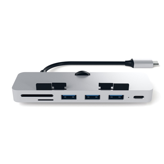 USB-хаб Satechi Aluminum Type-C Clamp Hub Pro Silver* - цена, характеристики, отзывы, рассрочка, фото 2