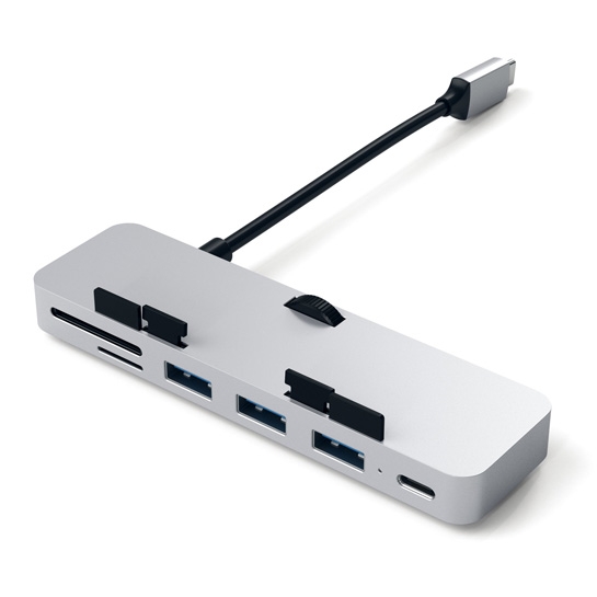 USB-хаб Satechi Aluminum Type-C Clamp Hub Pro Silver* - ціна, характеристики, відгуки, розстрочка, фото 3