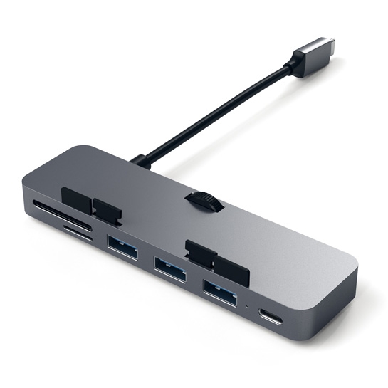 USB-хаб Satechi Aluminum Type-C Clamp Hub Pro Space Gray - ціна, характеристики, відгуки, розстрочка, фото 3