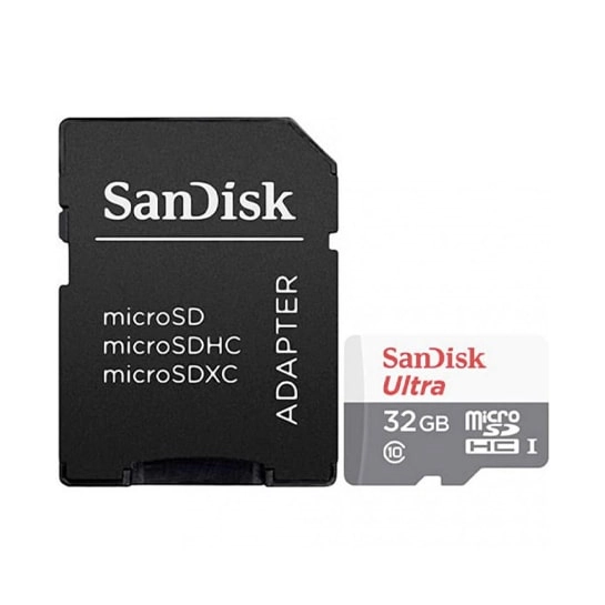 Карта памяти SanDisk microSDHC 32 Gb  Class 10 + adapter (SDSQUNS-032G-GN3MA)