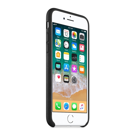 Чехол Apple Leather Case for iPhone 8 Black - цена, характеристики, отзывы, рассрочка, фото 3