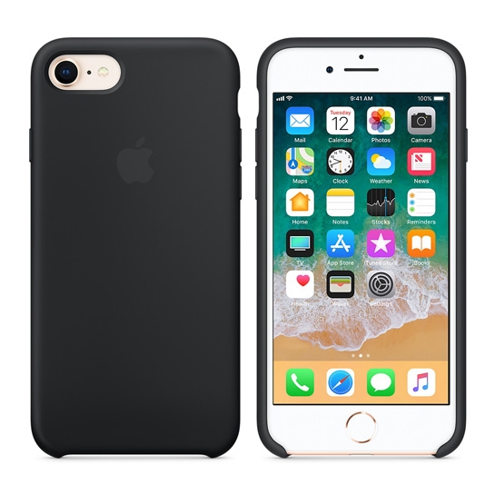 Чехол Apple Silicone Case for iPhone 8 Black - цена, характеристики, отзывы, рассрочка, фото 2