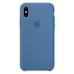 Чехол Apple Silicone Case for iPhone X Denim Blue