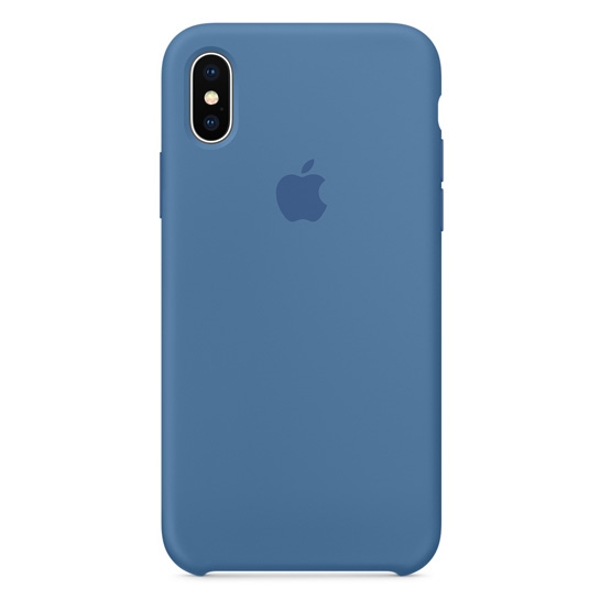Чохол Apple Silicone Case for iPhone X Denim Blue - ціна, характеристики, відгуки, розстрочка, фото 1