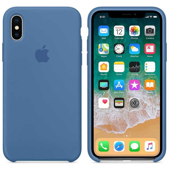 Чохол Apple Silicone Case for iPhone X Denim Blue - ціна, характеристики, відгуки, розстрочка, фото 2