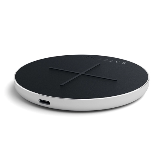 Беспроводное зарядное устройство Satechi Fast Wireless Charging Pad V2 Silver