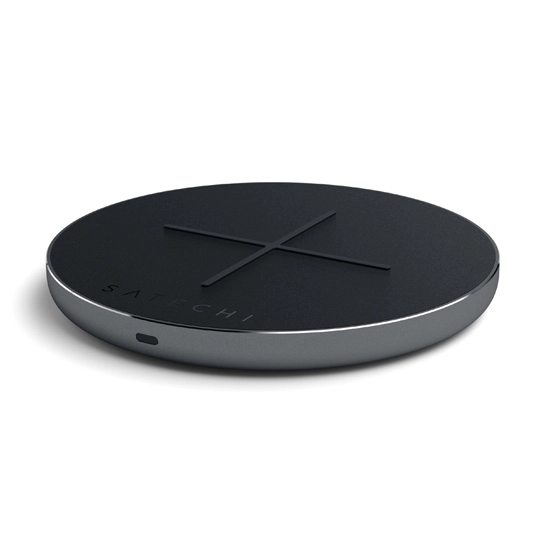Беспроводное зарядное устройство Satechi Fast Wireless Charging Pad V2 Space Grey