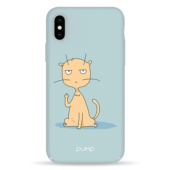 Чехол Pump Tender Touch Case for iPhone X/XS Cat Fuck #