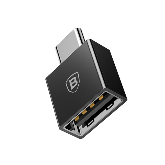 Перехідник Baseus Exquisite Type-C to USB-A Adapter Black - цена, характеристики, отзывы, рассрочка, фото 1