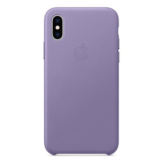 Чохол Apple Leather Case for iPhone XS Lilac - ціна, характеристики, відгуки, розстрочка, фото 1