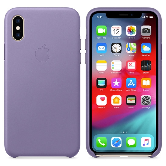 Чохол Apple Leather Case for iPhone XS Lilac - ціна, характеристики, відгуки, розстрочка, фото 2