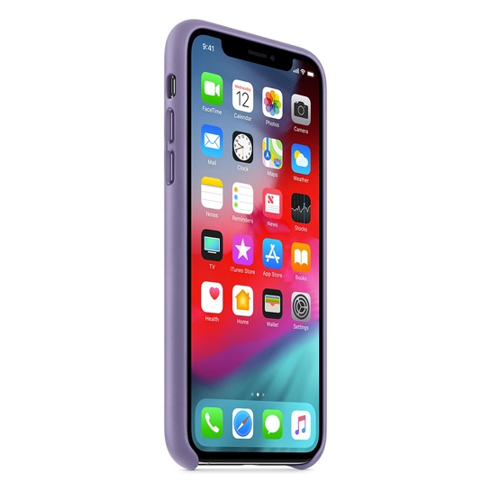 Чохол Apple Leather Case for iPhone XS Lilac - ціна, характеристики, відгуки, розстрочка, фото 3