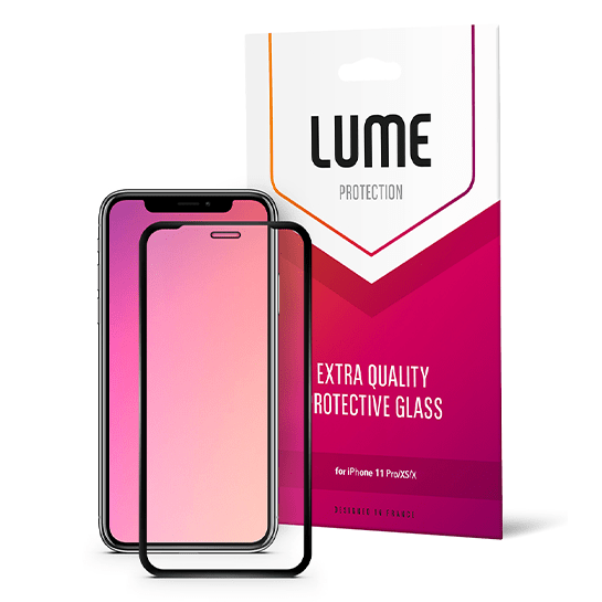 Скло LUME Protection Full 3D for iPhone 11 Pro/XS/X Front Black - ціна, характеристики, відгуки, розстрочка, фото 1