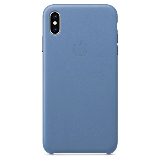 Чохол Apple Leather Case for iPhone XS Max Cornflower - ціна, характеристики, відгуки, розстрочка, фото 1