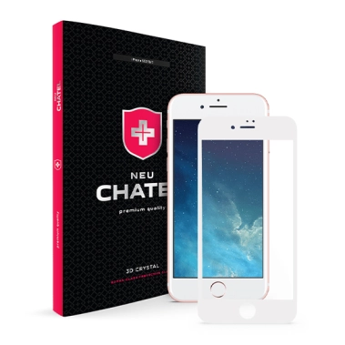 Стекло +NEU Chatel Full 3D Crystal for iPhone 8/7 Front White - цена, характеристики, отзывы, рассрочка, фото 1