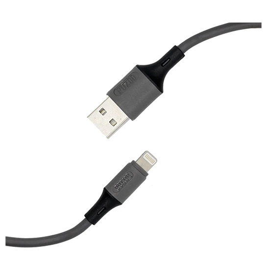 Кабель Puzoo Sport Anti-Winding Lightning to USB Cable 1m Gray