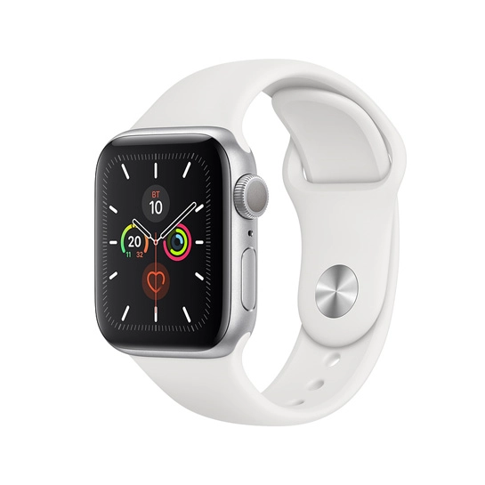 Смарт-часы Apple Watch Series 5 40mm Silver Aluminum Case with White Sport Band