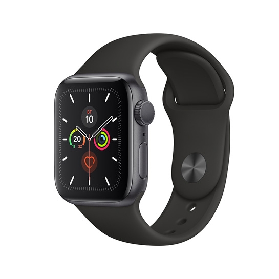 Смарт-часы Apple Watch Series 5 40mm Space Gray Aluminum Case with Black Sport Band - цена, характеристики, отзывы, рассрочка, фото 1