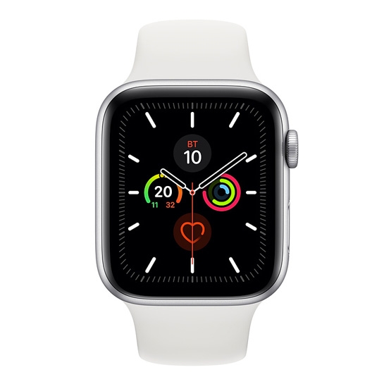 Смарт-годинник Apple Watch Series 5 44mm Silver Aluminum Case with White Sport Band - ціна, характеристики, відгуки, розстрочка, фото 3