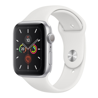 Смарт-часы Apple Watch Series 5 44mm Silver Aluminum Case with White Sport Band