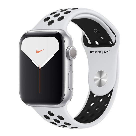 Смарт-часы Apple Watch Series 5 Nike+ 44mm Silver Aluminum Case with Pure Platinum/Black Sport Band - цена, характеристики, отзывы, рассрочка, фото 1