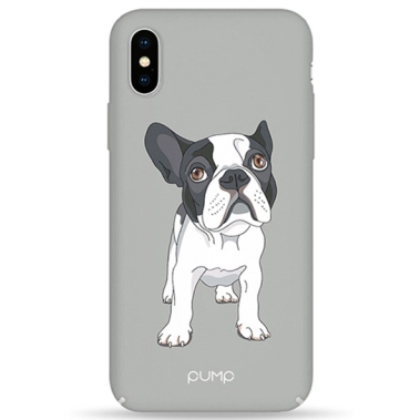 Чохол Pump Tender Touch Case for iPhone XS Max Bulldog on Gray # - цена, характеристики, отзывы, рассрочка, фото 1