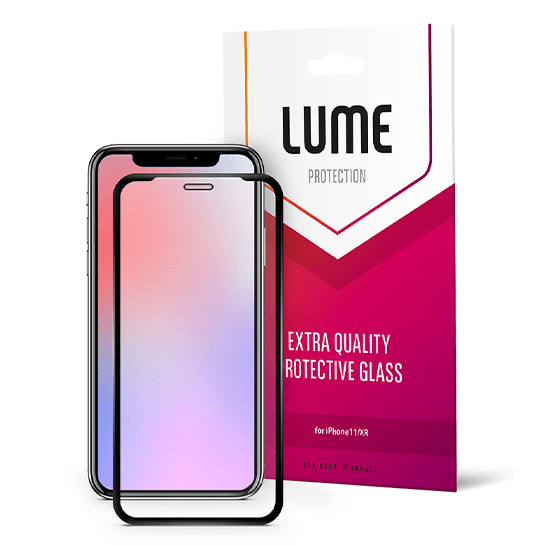 Скло LUME Protection Full 3D for iPhone 11/XR Front Black - ціна, характеристики, відгуки, розстрочка, фото 1