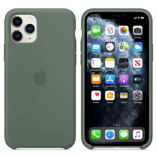 Чехол Apple Silicone Case for iPhone 11 Pro Pine Green - цена, характеристики, отзывы, рассрочка, фото 3
