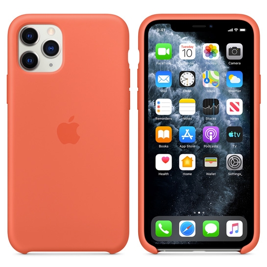 Чехол Apple Silicone Case for iPhone 11 Pro Clementine (Orange) - цена, характеристики, отзывы, рассрочка, фото 3
