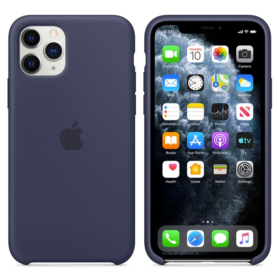 Чехол Apple Silicone Case for iPhone 11 Pro Midnight Blue - цена, характеристики, отзывы, рассрочка, фото 3