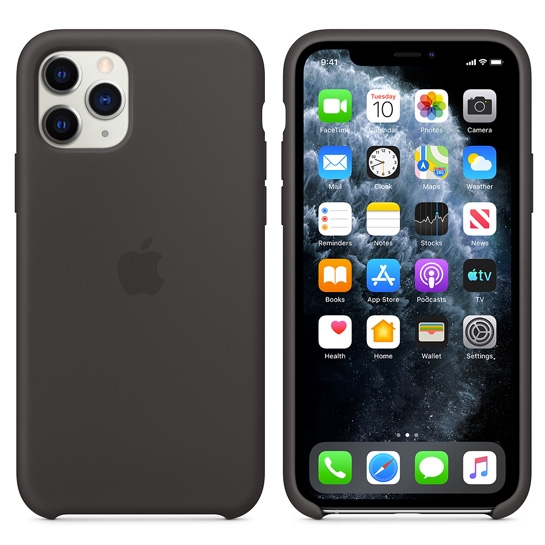 Чохол Apple Silicone Case for iPhone 11 Pro Black - ціна, характеристики, відгуки, розстрочка, фото 3