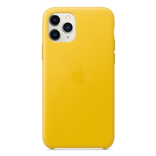 Чехол Apple Leather Case for iPhone 11 Pro Meyer Lemon - цена, характеристики, отзывы, рассрочка, фото 1