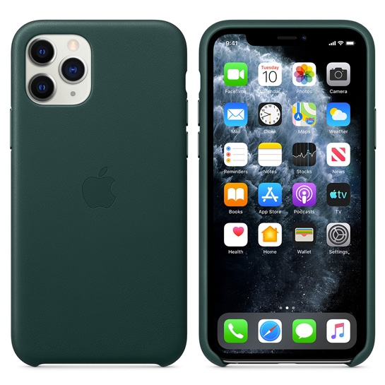 Чехол Apple Leather Case for iPhone 11 Pro Forest Green - цена, характеристики, отзывы, рассрочка, фото 3