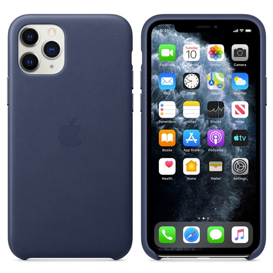 Чохол Apple Leather Case for iPhone 11 Pro Midnight Blue - ціна, характеристики, відгуки, розстрочка, фото 3