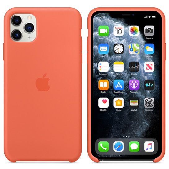 Чехол Apple Silicone Case for iPhone 11 Pro Max Clementine (Orange) - цена, характеристики, отзывы, рассрочка, фото 3