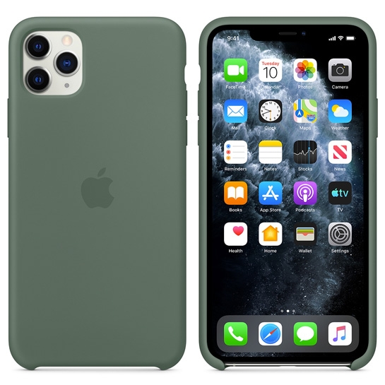 Чехол Apple Silicone Case for iPhone 11 Pro Max Pine Green - цена, характеристики, отзывы, рассрочка, фото 3