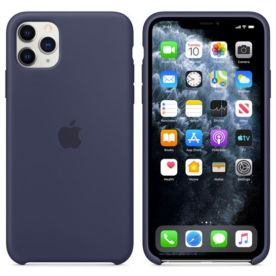 Чехол Apple Silicone Case for iPhone 11 Pro Max Midnight Blue - цена, характеристики, отзывы, рассрочка, фото 3