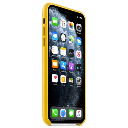 Чехол Apple Leather Case for iPhone 11 Pro Max Meyer Lemon - цена, характеристики, отзывы, рассрочка, фото 2