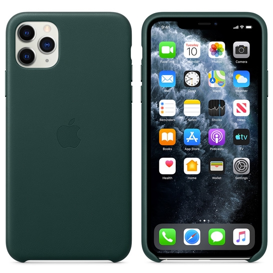 Чехол Apple Leather Case for iPhone 11 Pro Max Forest Green - цена, характеристики, отзывы, рассрочка, фото 3