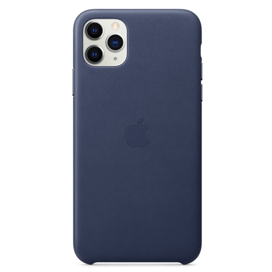 Чехол Apple Leather Case for iPhone 11 Pro Max Midnight Blue - цена, характеристики, отзывы, рассрочка, фото 1