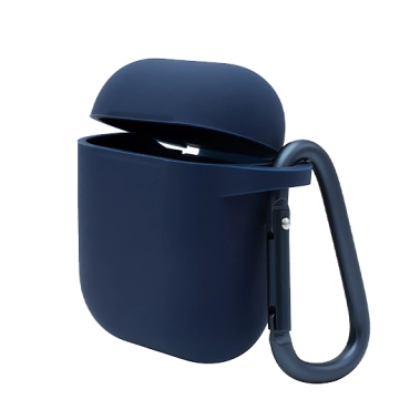 Чехол Blueo Liquid Silicone Case for Apple AirPods with Carbine Midnight Blue - цена, характеристики, отзывы, рассрочка, фото 1
