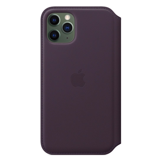 Чохол Apple Leather Folio for iPhone 11 Pro Aubergine - ціна, характеристики, відгуки, розстрочка, фото 1