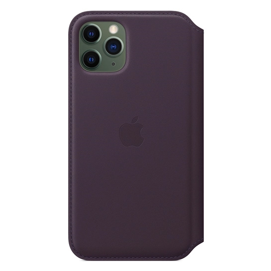 Чехол Apple Leather Folio for iPhone 11 Pro Aubergine