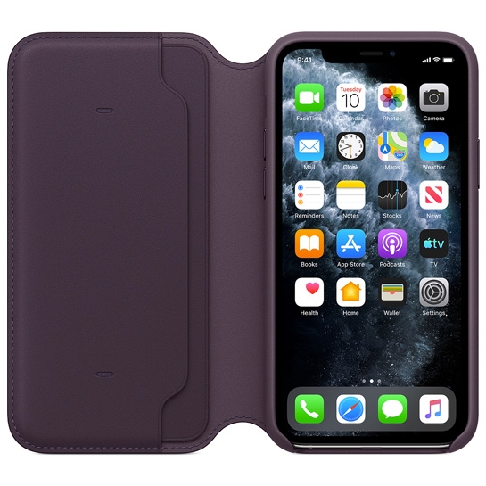 Чохол Apple Leather Folio for iPhone 11 Pro Aubergine - ціна, характеристики, відгуки, розстрочка, фото 3
