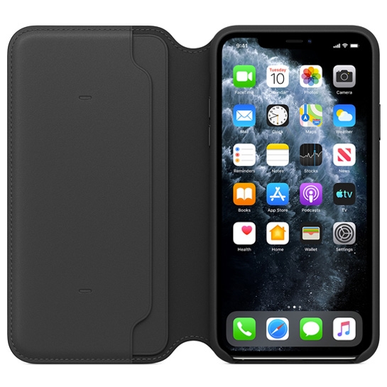 Чехол Apple Leather Folio for iPhone 11 Pro Max Black - цена, характеристики, отзывы, рассрочка, фото 3